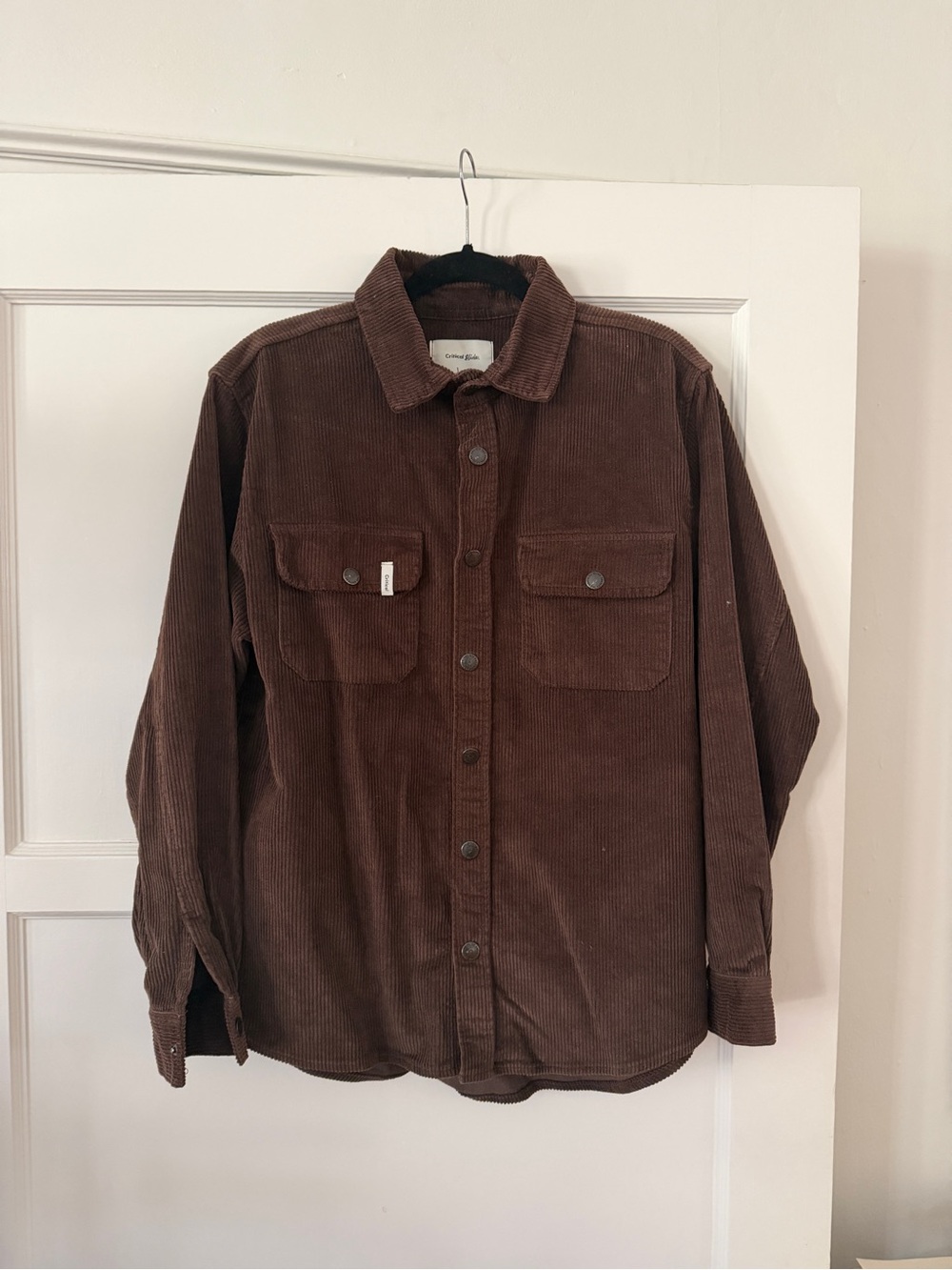 Corduroy Shirt Jacket in Chocolate Brown